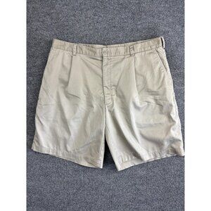 Nike Chino Shorts Men 40 Khaki Pleated Front Stretch Casual Golf Classic Pockets